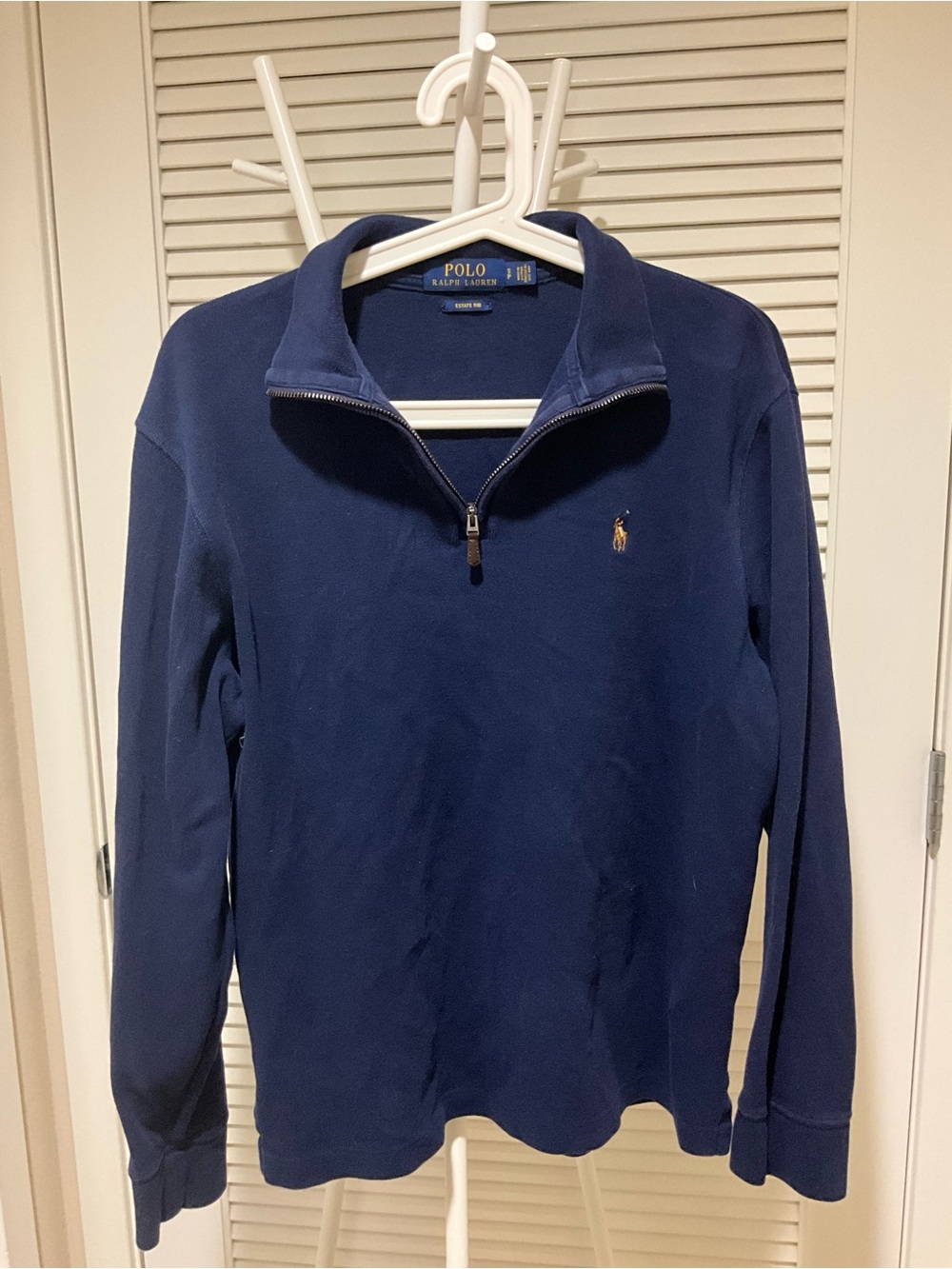 Polo Ralph Lauren Men’s Navy Quarter-Zip Pullover Sweater